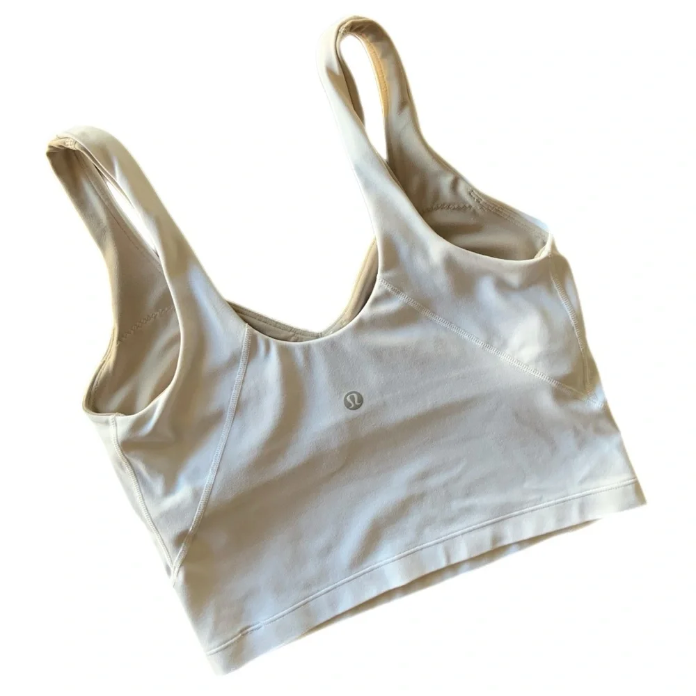 Lululemon Align Tank Top Cropped / Sports Bra Bone - Picture 4 of 16